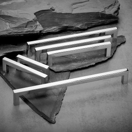 SO-TECH® Furniture Handle Railing Handle E8 Real Stainless Steel to High Gloss Polished BA 192 mm