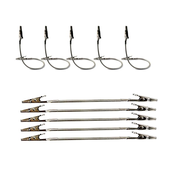 ZHQZZPH 10-Pack Double-Headed Alligator Clip Holders Bendable Flexible Arms for