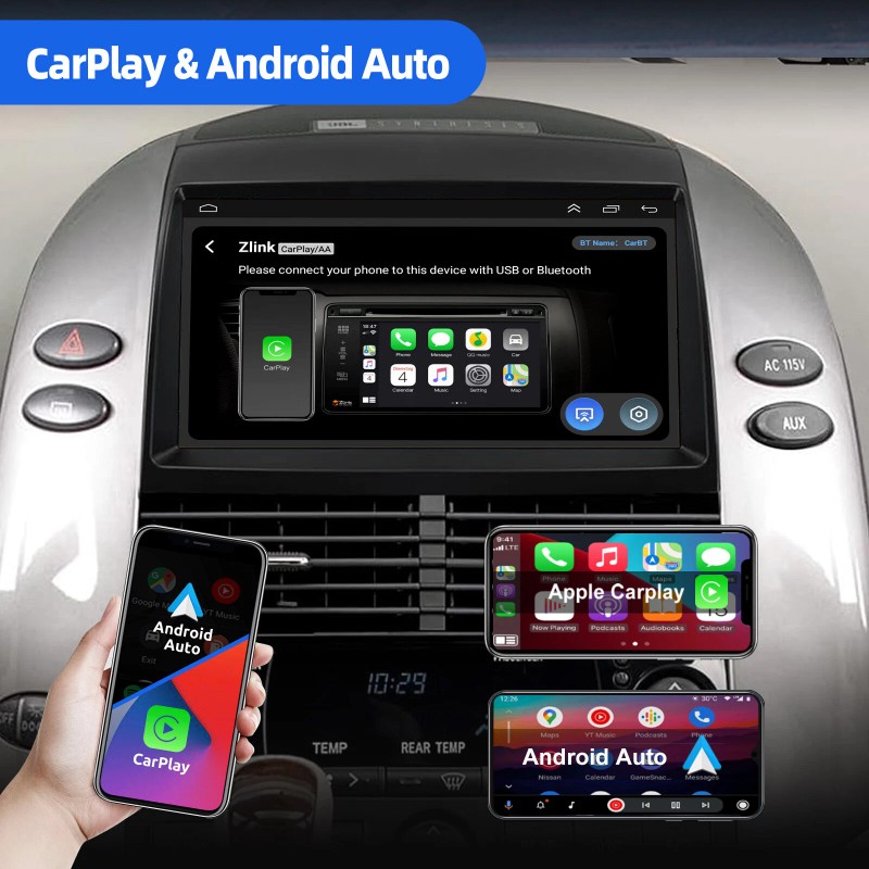 ESSGOO For Toyota Sienna 2004-2010 Android 13 Apple Carplay Car