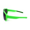 Mens Exposed Mirrored Lens Racer Shield Plastic Sport Sunglasses Green