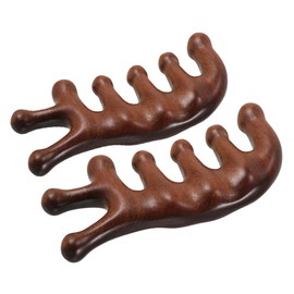 FOMIYES Ergonomic Portable Wooden Hair Massager Scalp Massage Comb for Family Use