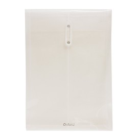 Oxford F495B Sobre Portadocumentos Vertical Polipropileno con Hilo, Tamaño Oficio, Pieza, Color Blanco
