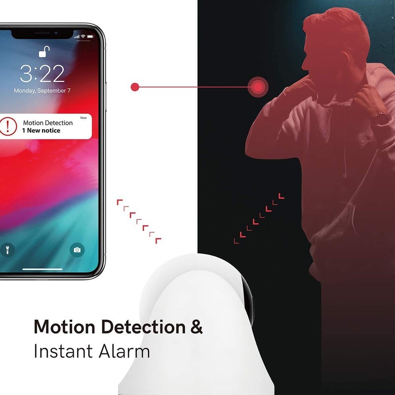 Konnek Stein Smart Security Camera WiFi Home Security 360 Degree