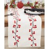 Holiday Cheer Embroidered Berry Table Runner