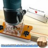 Woodworking Router Base with Transparent Cover Milling Cutter Slotting Bracket