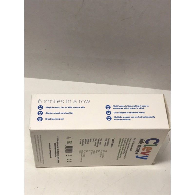 Clevy Kids Mouse - Colorful Ergonomic USB Computer and Laptop