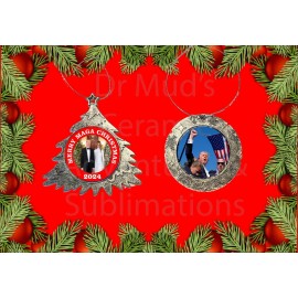 PRESIDENT TRUMP 2024   Christmas Ornament - choose your style, Tree or Round