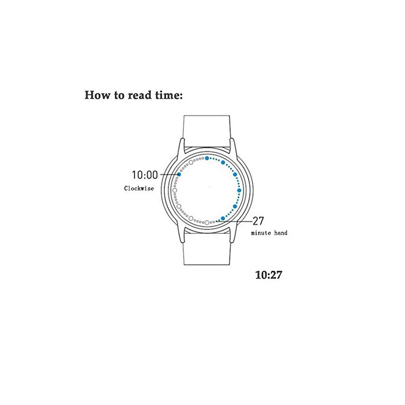 MINILUJIA LED Touch Screen Watch Unique Cool Watch Meteor Shower/Wish