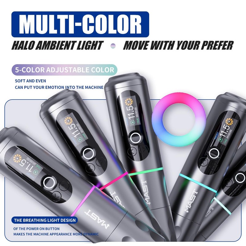 Mast Archer2 Wireless Tattoo Gun Rotary Pen Machine, Brushless Motor