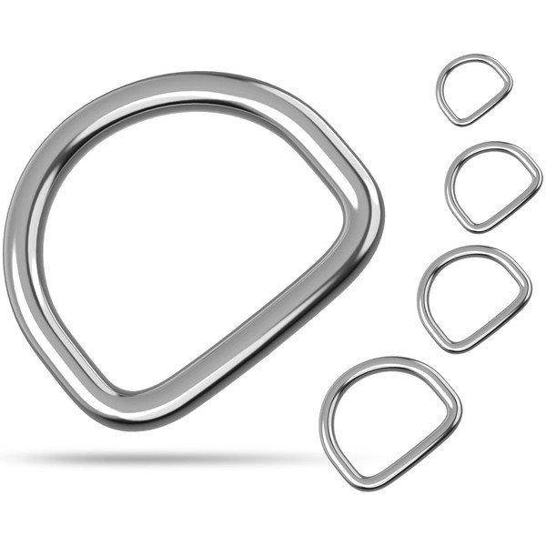 Stainless Steel D-Rings | Selectable: 20 mm - 50 mm