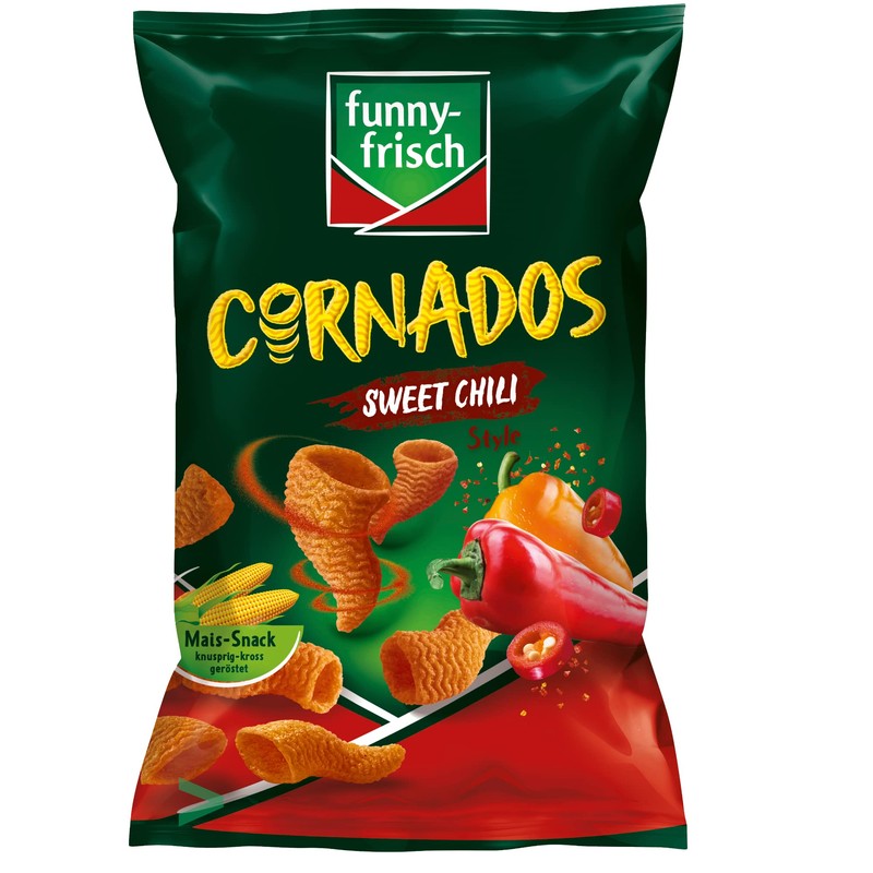 Funny Fresh Cornados Sweet Chili Crispy Corn Snack Pack of