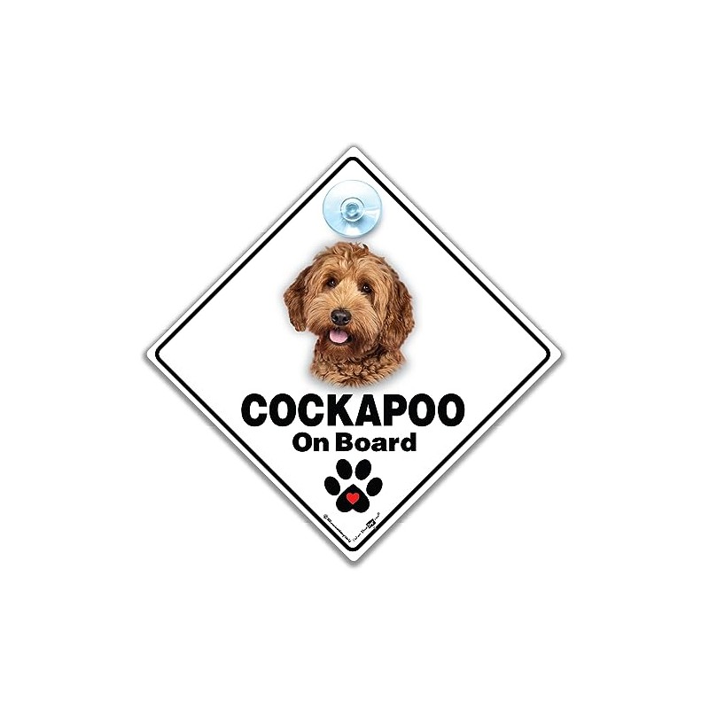 CockaPoo Car Sign, Cockapoo Dog on Board Car Sign, Cockapoo