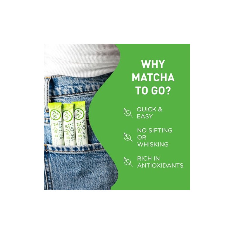 Aiya Matcha To Go - Ceremonial Grade Pure Green Tea