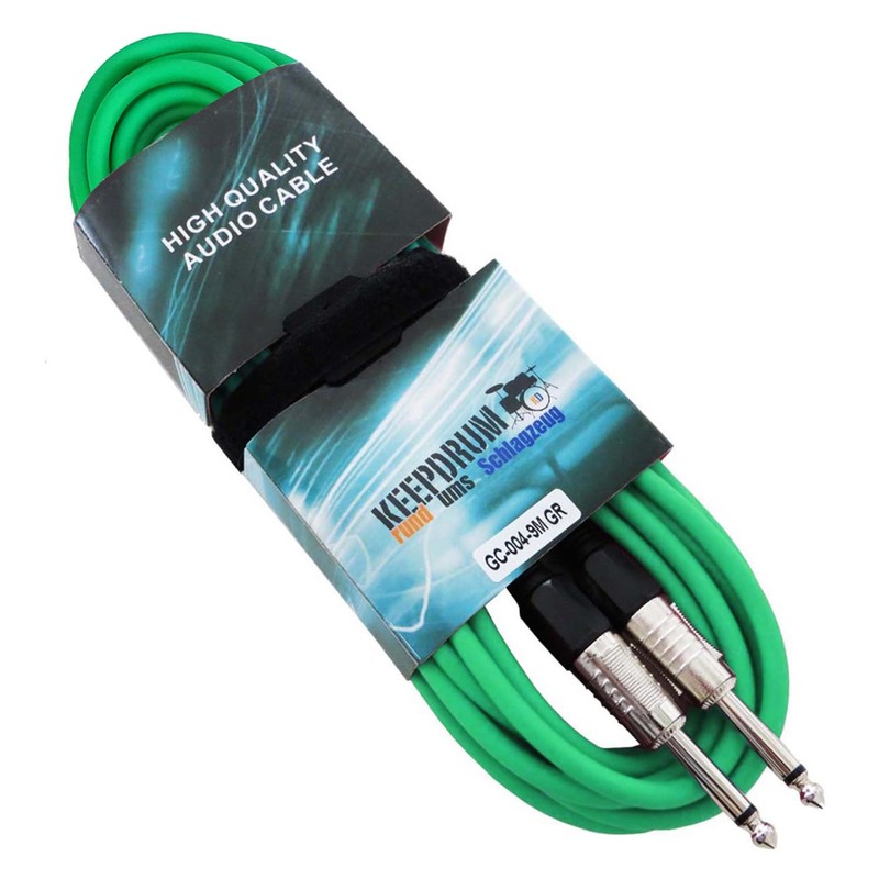 keepdrum GC004GR Jack Cable 6.35 mm Mono Guitar Cable Green