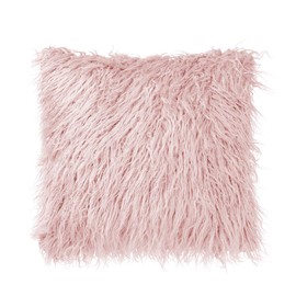 sourcing map Faux Fur Cushion Covers 45x45 Cm/18x18 Inches, Fluffy Throw Pillow Covers for Sofa Couch Bedroom Chair - Soft Square Decorative Pillow Cases Pink