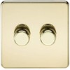 2G 2-way 10-200W (5-150W LED) Intelligent dimmer - Polished Brass