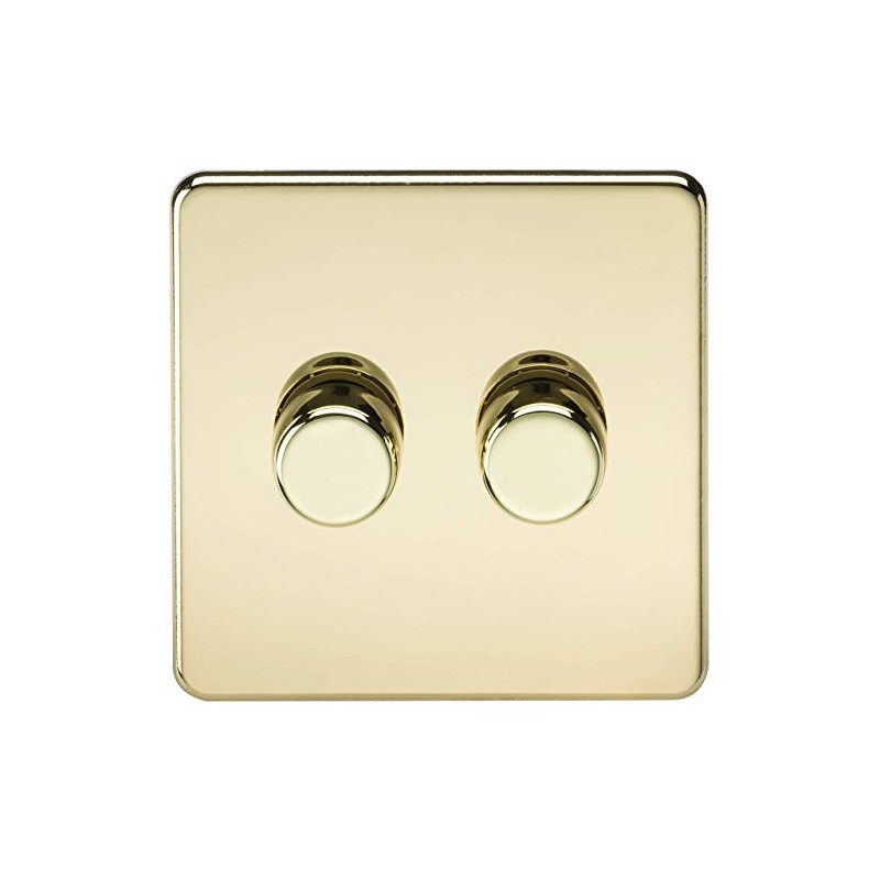 2G 2-way 10-200W (5-150W LED) Intelligent dimmer - Polished Brass