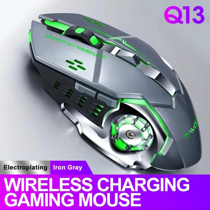 Mouse gamer de juego inalámbrico Free Wolf X8 metal grey