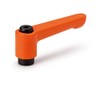 NBK Mechanical Components Clamp Lever (Threaded) Flat Type LHF-5-OR (Orange)