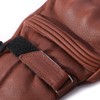 Harssidanzar Winter Motorcycle Gloves,Mens Long Gauntlet Leather Full Finger TouchScreen