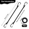 10 PCS Bungee Cords with Carabiner Clips, Heavy Duty Bungee