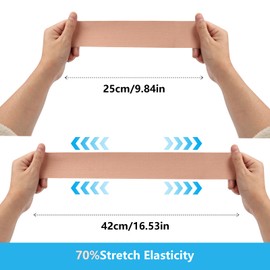 Cinta Kinesiologica 3 Rollos, 5M * 5CM, Cinta Deportiva Resistente al Agua, Cinta Deportiva Profesional, Prevenir La Tensión Muscular, para Fitness, Correr, Nadar, etc (Precortado)