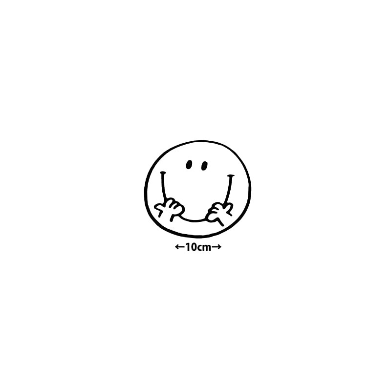 Interior Stickers Smile 2 Pieces Glossy Black Nico Chan Mark