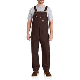 Carhartt Mens Relaxed Fit Duck Bib Overall Work Utility Outerwear, Dark Brown, 36W X 32L US
