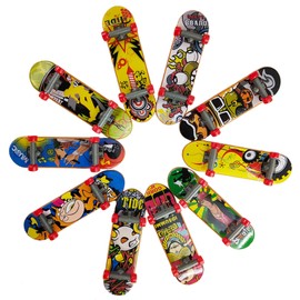 TZMFHD 10 Pcs Finger Skateboards, Small and Fun Mini Skateboard, Durable Tech Deck Fingerboard, Fingerboard Used for Playing With Friends and Finger Skateboarding Competitions