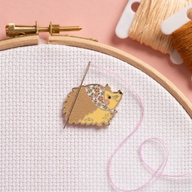 Needle Minder - Hedgehog for Cross Stitch, Sewing, Embroidery and Needlework Accessories, Enamel and Magnetic