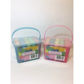 Creative Kids Sidewalk Chalk With Fun Reusable Bucket Set of 2 - 40 ct - Bulk Orders Available