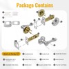 HOSOM 3 Pack Keyed Alike Front Door Lever Lockset with