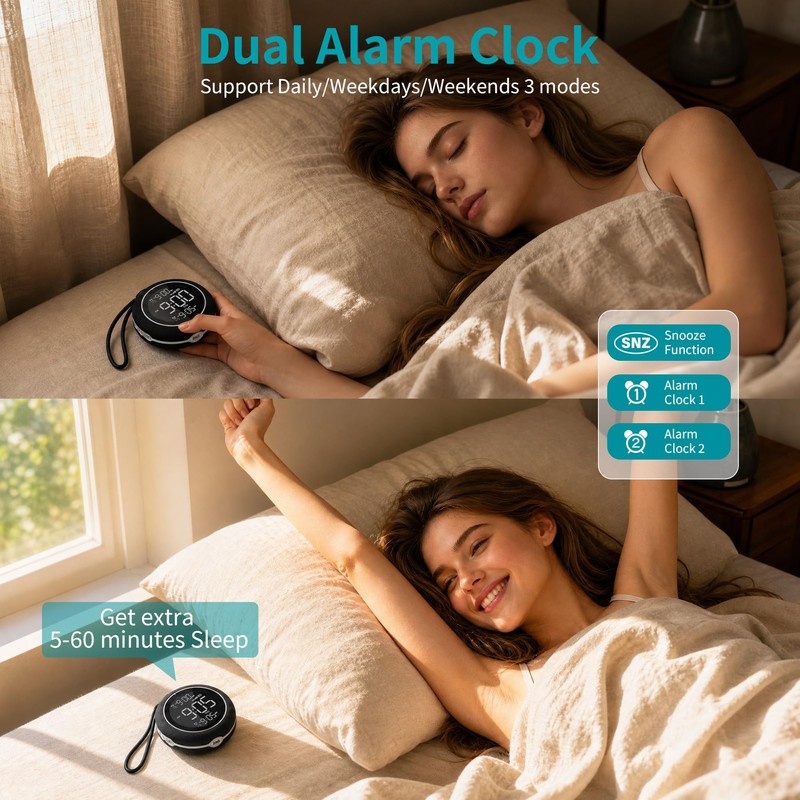 IKHDCYH Super Loud Vibrating Alarm Clock for Heavy Sleepers Adults
