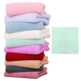 QIHUAN 10 Pieces Of Coral Velvet Bath Towels, Absorbent Towels, Pet Towels, Pet Nest Blankets, Pet Supplies.