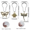 12Pcs Dragonfly Butterfly Bee Shower Curtain Hooks，Rust Proof Stainless Steel