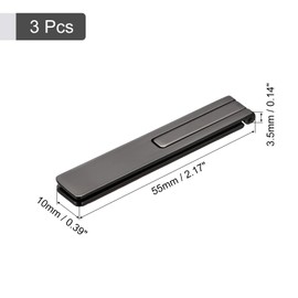 uxcell Cell Phone Kickstand, 3Pack Horizontal & Vertical Desk Stand, Magnetic Foldable Phone Stand for Most Phones, Phone Cases, Tablets, Metallic Black