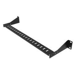 JINGCHENGMEI 1U Horizontal 19-Inch Rack Mount Cable Management Bar, Depth Adjustable Horizontal Cable Lacing Cross Bar Black (1U1PC)