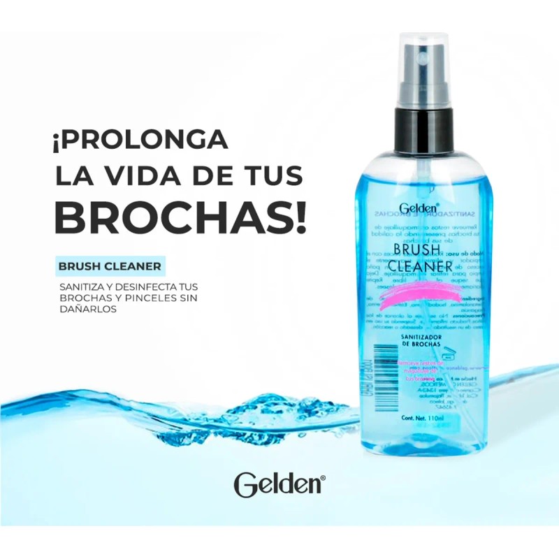 Sanitizador Y Limpiador De Brochas 120 Ml - 6 Piezas