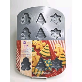Wilton Non-Stick Cookie Pan - Holiday Icons 12 Cavity ~ NEW