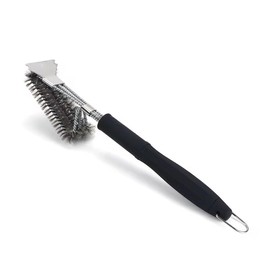 Grillbürste, Grill Reinigungsbürste Edelstahl Schaber, dichte Edelstahlborsten, Extra Langer PP Griff, für Gasgrill, Holzkohlegrill, Kugelgrill, Elektrogril, Grillrost
