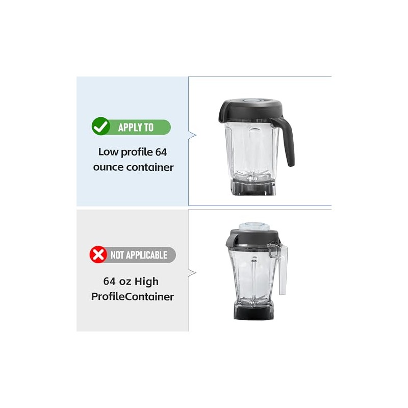 Low Profile Lid Plug Replacement for 64oz Containers - Compatible