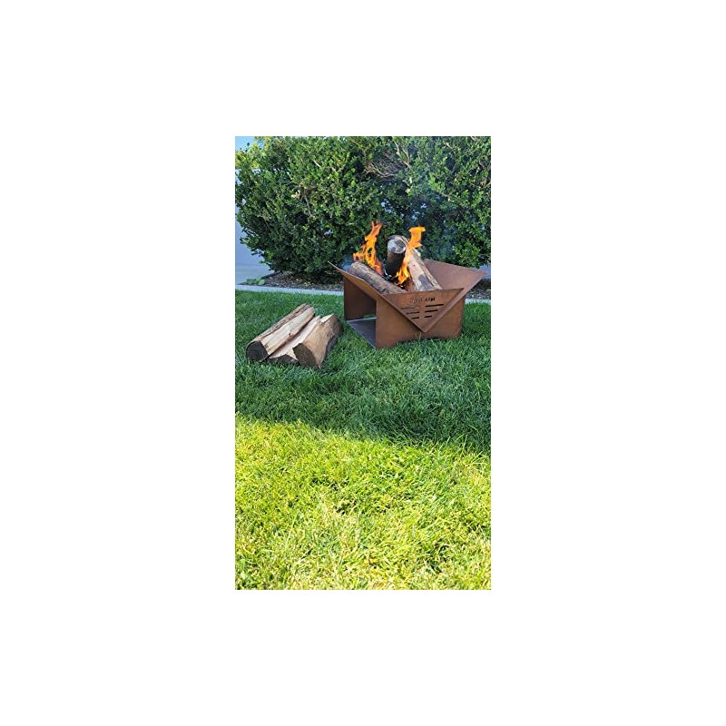Mont Alpi MAFP Flat Packed Portable Outdoor Fire Pit Square