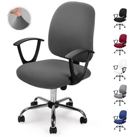 Eozakavod Cover for Office Chair, Office Chair Cover, Washable Elastic Seat Cover, Computer Office Chair Cover, Universal Chair Covers, Swivel Chair Covers Set for Office Chair, Armrests Chair (No