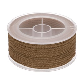 sourcing map Nylon Thread Twine Beading Cord, 52ft 1.6mm Nylon Braided Bracelets String Cord Rope for Jewelry Making DIY Crafts Necklaces, Light Tan