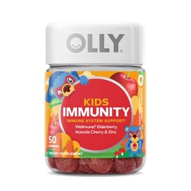 OLLY OLLY Kids Immunity Gummy, Immune Support, Wellmune, Elderberry, Vitamin C, Zinc & Extra Strength Elderberry Gummies, Immune Support, 450mg Elderberry, Vitamin C, D