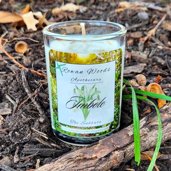 Imbolc Sabbat Candle 12 oz Soy Elegant Rowan Woods Collection~