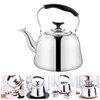 PRETYZOOM Stainless Steel Whistling Tea Kettle with Built-in Tea Strainer