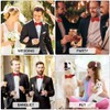 URAQT Men's Bow Tie, Classic Solid Color Pre-Tied Bow Tie