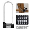 HERCHR 5 Digit Combination Padlock with Long Shackle and Code
