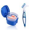 KISEER Blue Denture Bath Case Cup Box Holder Storage Container
